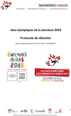 Jeux olympiques de la Jeunesse 2018 Protocole de sélection - Date d'approbation par le CA et le COC : 6 octobre2017