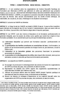STATUTS AIMFR TITRE I - CONSTITUTION - SIEGE SOCIAL - OBJECTIFS