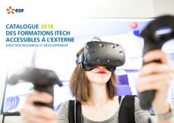 CATALOGUE 2018 DES FORMATIONS ITECH ACCESSIBLES À L'EXTERNE - DIRECTION RECHERCHE ET DÉVELOPPEMENT - EDF