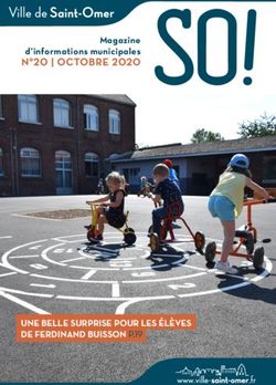 N 20 | OCTOBRE 2020 Magazine d'informations municipales - UNE BELLE SURPRISE POUR LES &Eacute;L&Egrave;VES DE FERDINAND BUISSON P.19 - Ville de Saint-Omer