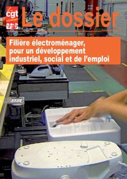 Le dossierDécembre 2013 - Filière électroménager, pour un développement industriel, social et de l'emploi