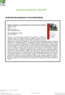 Nouvelles acquisitions - Mai 2018 - Université de Namur