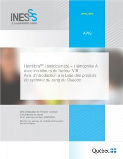 AVIS HemlibraMC (émicizumab) - Hémophilie A avec inhibiteurs du facteur VIII Avis d'introduction à la Liste des produits du système du sang du ...