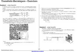 Transferts thermiques - Exercices - Exercice 1 corrig&eacute; disponible