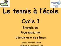 Le tennis &agrave; l'&eacute;cole Cycle 3 - Exemple de: Programmation D&eacute;roulement de s&eacute;ance - Comit&eacute; D&eacute;partemental d'Indre et Loire de ...