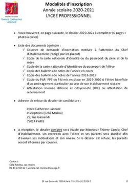 LYCEE PROFESSIONNEL Modalit&eacute;s d'inscription Ann&eacute;e scolaire 2020-2021