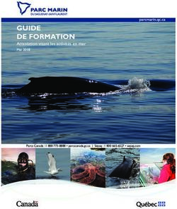 GUIDE DE FORMATION Attestation visant les activités en mer Mai 2018 - Parc marin du Saguenay-Saint-Laurent