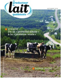 De la " protéine totale " à la " protéine vraie " - ACTUALITÉ - DOSSIER LEUCOSE - Les Producteurs de lait du Québec