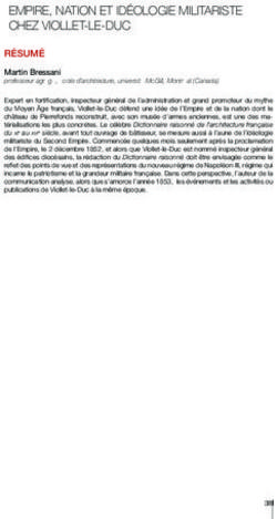 EMPIRE, NATION ET IDÉOLOGIE MILITARISTE CHEZ VIOLLET-LE-DUC