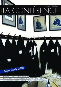 LA CONF&Eacute;RENCE www.cjbb.be - Conf&eacute;rence du jeune barreau de Bruxelles