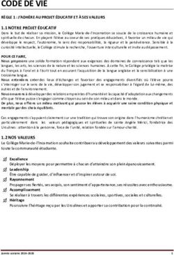 CODE DE VIE - Collège Marie-de-l'Incarnation