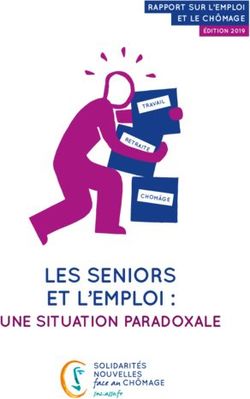 LES SENIORS ET L'EMPLOI : UNE SITUATION PARADOXALE - RAPPORT SUR L'EMPLOI ET LE CHÔMAGE - Solidarités Nouvelles face au Chômage