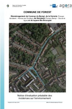 COMMUNE DE FOREST Réaménagement de l'avenue du Bempt, de la Verrerie Tronçon - Vorst