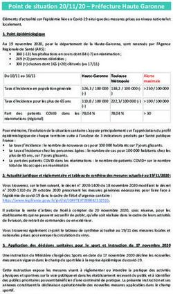 Point de situation 20/11/20 - Préfecture Haute Garonne - URPS médecin d'Occitanie