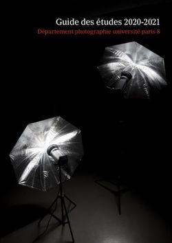 Guide des études 2020-2021 - Département photographie université paris 8