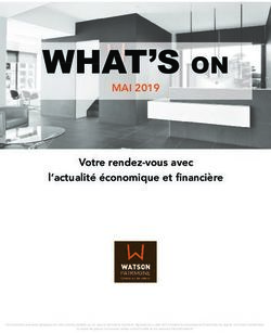 WHAT'S on MAI 2019 Votre rendez-vous avec l'actualité économique et financière