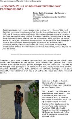 " Second Life " : un nouveau territoire pour l'enseignement ?