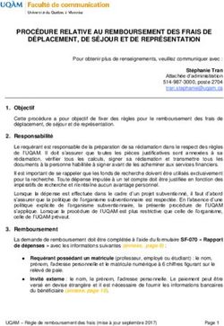 PROCÉDURE RELATIVE AU REMBOURSEMENT DES FRAIS DE DÉPLACEMENT, DE SÉJOUR ET DE REPRÉSENTATION