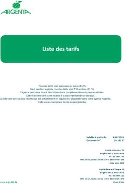Liste des tarifs - Argenta