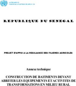 CONSTRUCTION DE BATIMENTS DEVANT ABRITER LES EQUIPEMENTS ET ACTIVITES DE TRANSFORMATIONS EN MILIEU RURAL - Annexe technique - REPUBLIQUE DU ...