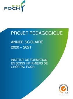 PROJET PEDAGOGIQUE ANNÉE SCOLAIRE 2020 - 2021 INSTITUT DE FORMATION EN SOINS INFIRMIERS DE L'HÔPITAL FOCH - IFSI Foch