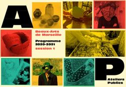 Beaux-Arts de Marseille Programme 2020-2021 session 1 Ateliers - Esadmm