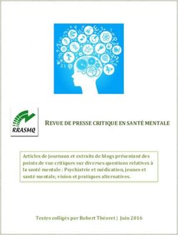 REVUE DE PRESSE CRITIQUE EN SANTÉ MENTALE - RRASMQ