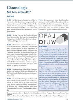 Chronologie April-Juni / avril-juin 2017 - Dokumente/Documents