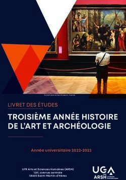TROISI&Egrave;ME ANN&Eacute;E HISTOIRE DE L'ART ET ARCH&Eacute;OLOGIE - LIVRET DES &Eacute;TUDES Ann&eacute;e universitaire 2022-2023 - troisi&egrave;me ann&eacute;e histoire de ...