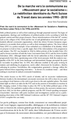 De la marche vers le communisme au "Mouvement pour le socialisme": La redéfinition identitaire du Parti Suisse du Travail dans les années 1990-2010