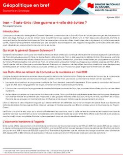 Géopolitique en bref Économie et Stratégie - Banque Nationale