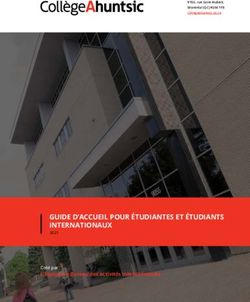 GUIDE D'ACCUEIL POUR ÉTUDIANTES ET ÉTUDIANTS INTERNATIONAUX - 2021 L'Équipe du Bureau des activités internationales