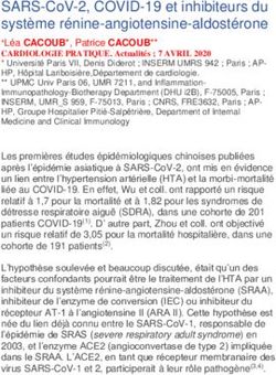 SARS-COV-2, COVID-19 ET INHIBITEURS DU SYSTÈME RÉNINE-ANGIOTENSINE-ALDOSTÉRONE - STCCCV