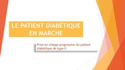 LE PATIENT DIABÉTIQUE EN MARCHE - Prise en charge progressive du patient diabétique de type II - Point Santé