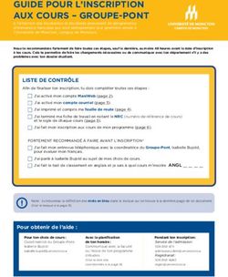 GUIDE POUR L'INSCRIPTION AUX COURS - GROUPE-PONT