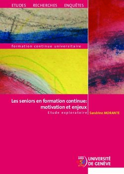 Les seniors en formation continue: motivation et enjeux - Etude exploratoire - ETUDES - Université de Genève
