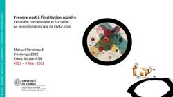 Prendre part &agrave; l'institution scolaire - L'enqu&ecirc;te conceptuelle et factuelle en philosophie sociale de l'&eacute;ducation Manuel Perrenoud Printemps 2022 ...