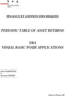 PERIODIC TABLE OF ASSET RETURNS VBA VISUAL BASIC POUR APPLICATIONS - FINANCE ET GESTION DES RISQUES