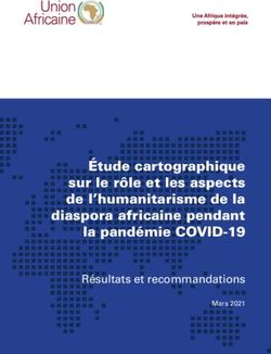 Étude cartographique sur le rôle et les aspects de l'humanitarisme de la diaspora africaine pendant la pandémie COVID-19 - Résultats et ...