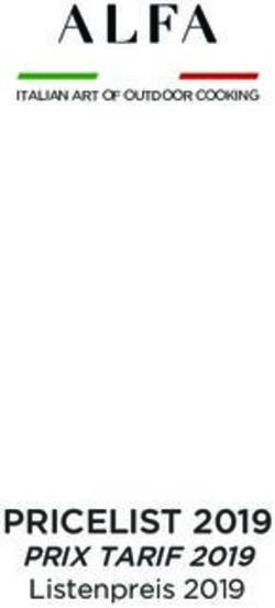 PRICELIST 2019 PRIX TARIF 2019 Listenpreis 2019 - ITALIAN ART OF OUTDOOR COOKING - ALFA PIZZA