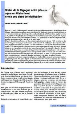 Statut de la Cigogne noire (Ciconia nigra) en Wallonie et choix des sites de nidification