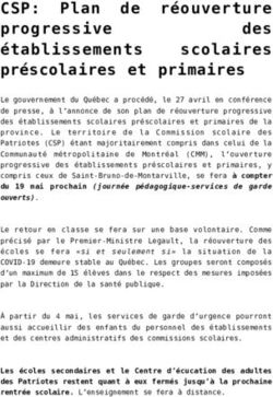 CSP: Plan de réouverture des