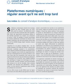 Plateformes numériques : réguler avant qu'il ne soit trop tard