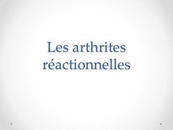 Les arthrites r&eacute;actionnelles