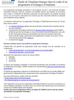 Guide de l'étudiant étranger dans le cadre d'un programme d'échanges d'étudiants