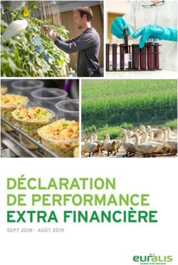 DÉCLARATION DE PERFORMANCE EXTRA FINANCIÈRE - SEPT 2018 - AOÛT 2019