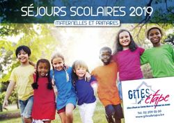 SÉJOURS SCOLAIRES 2019 - MATERNELLES ET PRIMAIRES - Tél. 02 209 03 00 www.gitesdetape.be - Kaleo ASBL