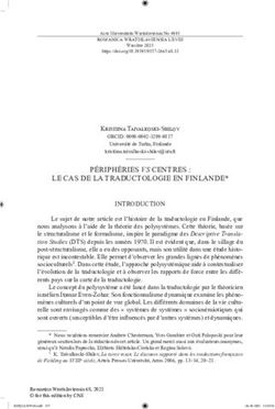 LE CAS DE LA TRADUCTOLOGIE EN FINLANDE* - P&Eacute;RIPH&Eacute;RIES VS CENTRES