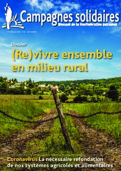 Campagnes solidaires (Re)vivre ensemble en milieu rural - Conf&eacute;d&eacute;ration Paysanne