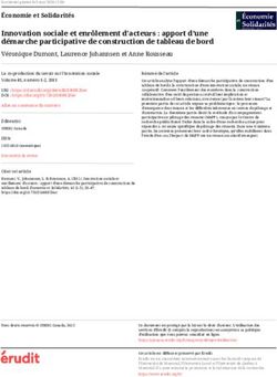 Innovation sociale et enrôlement d'acteurs : apport d'une démarche participative de construction de tableau de bord - Érudit